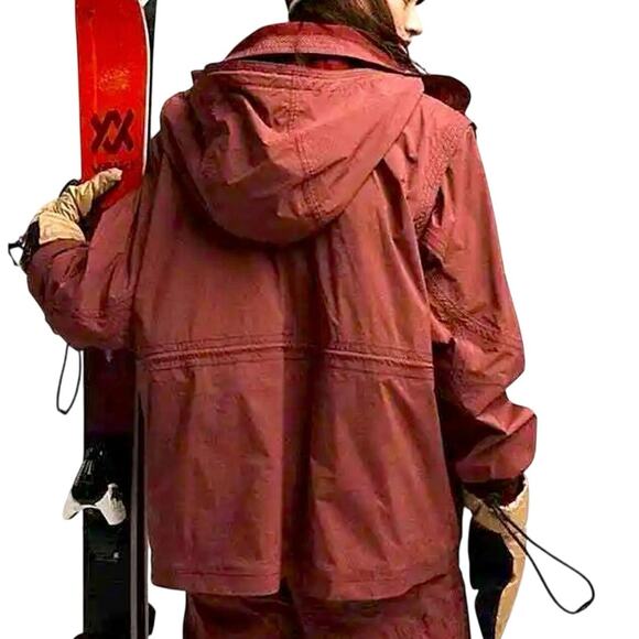 FP Movement Shred-It 5-in-1 Hooded Jacket in Wine Size S New w/ Tag MSRP $498 - Picture 2 of 14